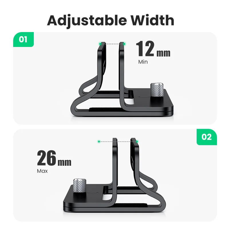 UGREEN Vertical Laptop Stand For MacBook Pro Aluminum Portable Notebook Stand Laptop Support MacBook Air Pro Tablet Phone Stand