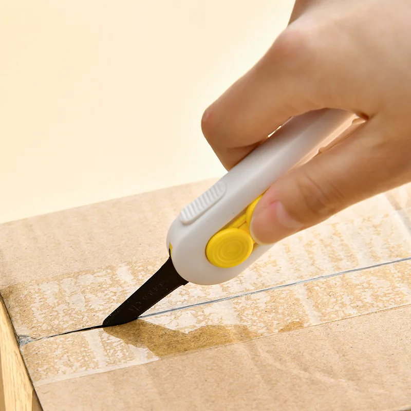 Multifunctional Magnetic Portable Courier Unboxing Knives Safety Package Box Opener Retractable Self-locking Sliding Cutter Tool