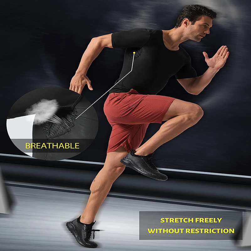 Hohe Elastizität Herren Sweatshirt Gym Workout Shapewear Shapewear Weste Slim Fit Sauna Kompression Warm Top Fitness Sweatshirt