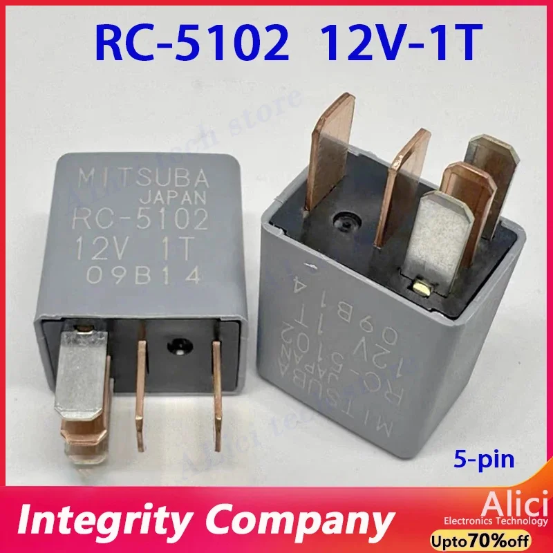 Original For MITSUBA car relay RC-5102, one open and one closed, 5-pin 12V