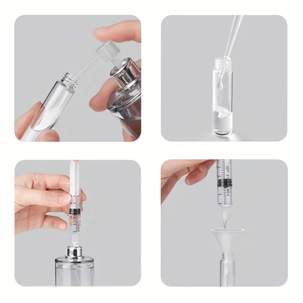 20/40 個の香水サプリメントセット: プラスチック漏斗、ピペット、スポイト、注射器 - 旅行や DIY 化粧品に最適