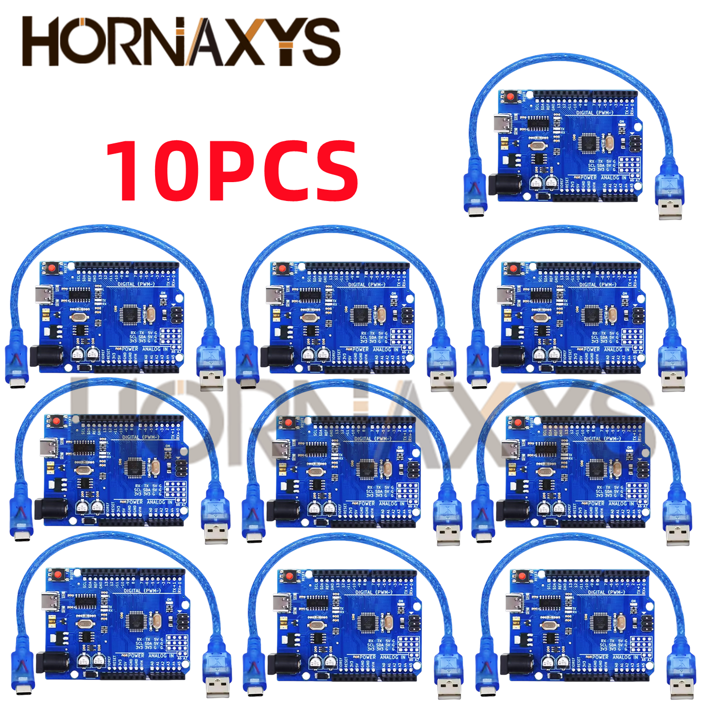 1-10 uds/alta calidad UNO R3 (CH340G) MEGA328P para Arduino UNO R3 + CABLE USB ATMEGA328P-AU Placa de desarrollo 16Mhz TYPE-C