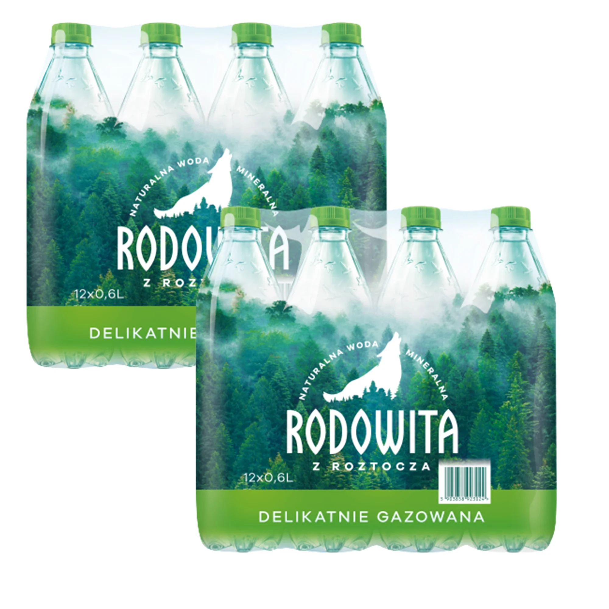 Woda mineralna RODOWITA z Roztocza delikatnie gazowana 24x 0,6 l