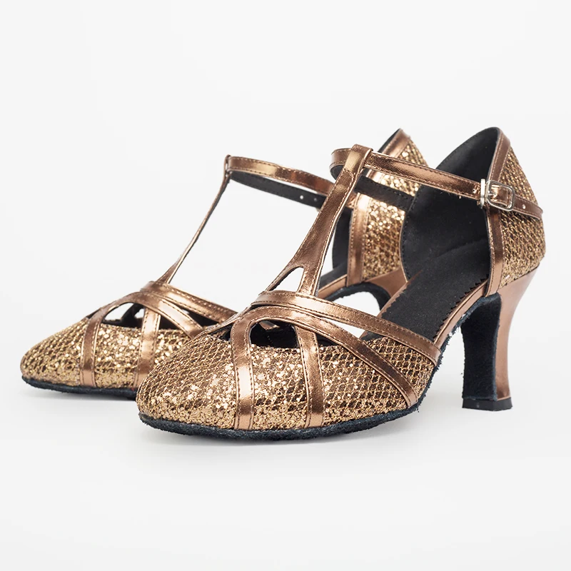 CLYFAN Sapatos de dança de salão femininos com glitter modernos sapatos de dança salsa tango sapatos latinos
