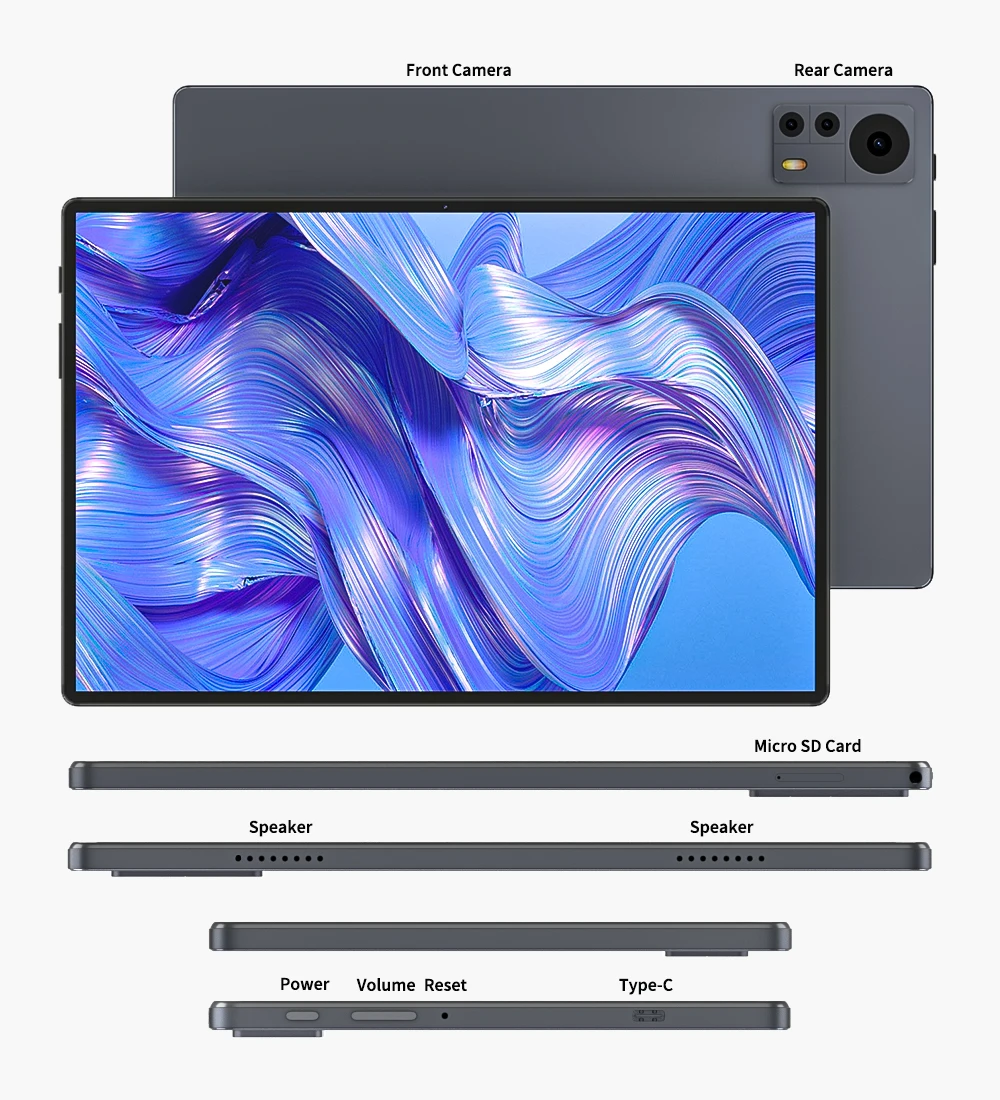 แท็บเล็ต PC 10นิ้วพร้อมช่องใส่ซิม Android 12 64 GB OCTA Core ทัชสกรีน WiFi GPS รองรับการโทร4G