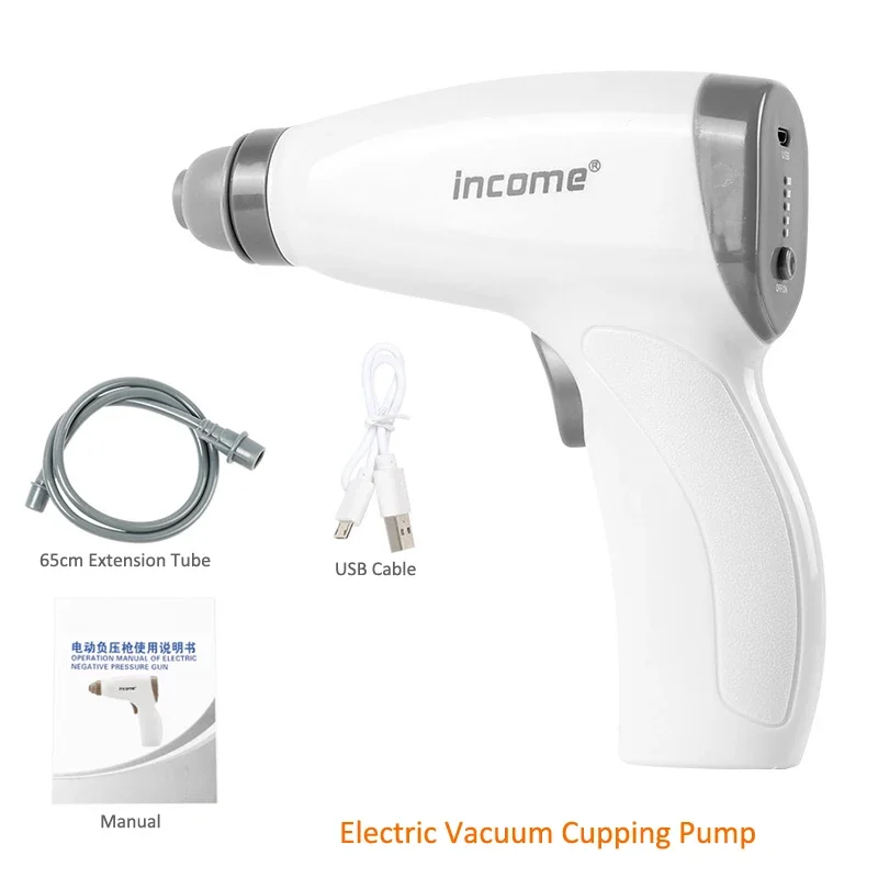 Электрический баночный пистолет, баночный насос отрицательного давления, зарядка через USB, китайский массажный инструмент для лимфодренажа, соскабливания Гуа Ша