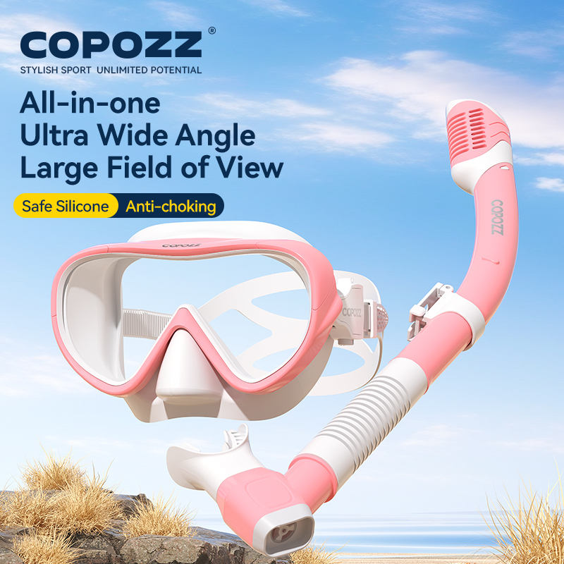 COPOZZ masque de plongée professionnel masque de Vision complète masque de plongée sous-marine ensemble tuba de natation HD équipement de plongée Anti-buée