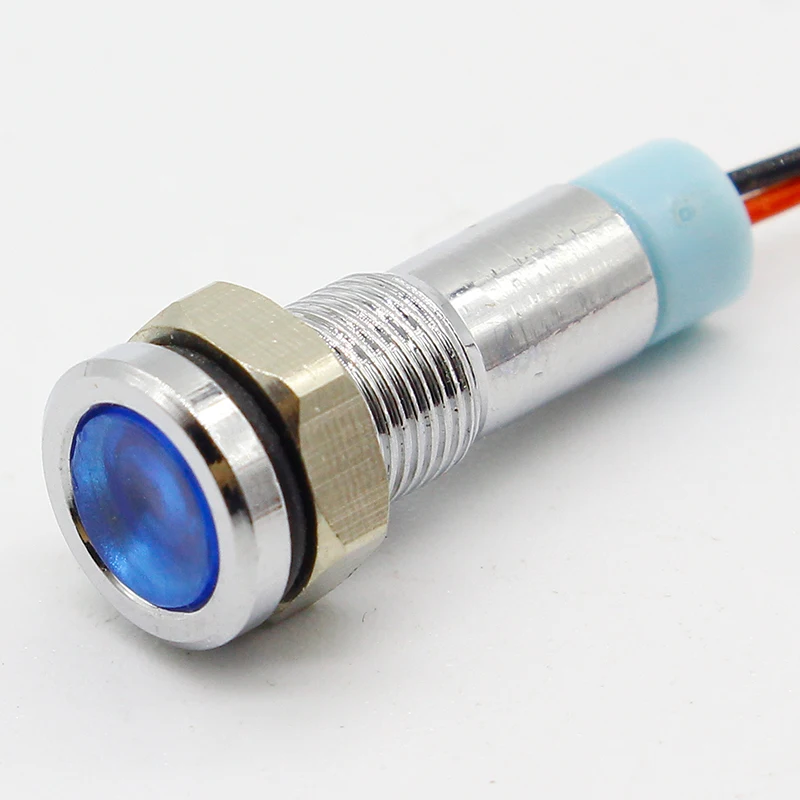 6Mm Đèn LED Báo Chỉ Số 6V 12V 24V 220V Đèn Tín Hiệu