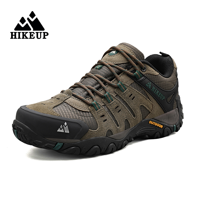 HIKEUP Herren Wanderschuhe Wildleder Outdoor Schuhe Verschleißfeste Männer Trekking Wandern Jagd Taktische Turnschuhe