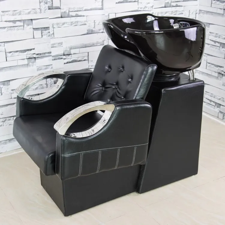 Chaise de shampoing assise pour salon de coiffure, lit de shampoing semi-inclinable, lit spécial pour petit espace