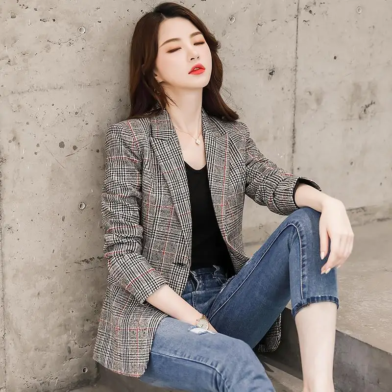Ay1096 2020 Xuân Hạ Thu Đông Mới Nữ Thời Trang Công Sở Nữ Mặc Đẹp Áo Khoác Nữ Nữ OL Phù Hợp Với Áo