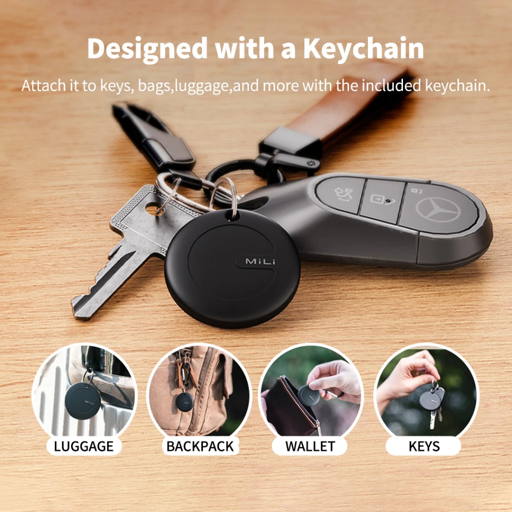 MiLi MiTag Go traqueur Bluetooth pour Android dispositif Anti-perte détecteur d'articles localisateur Intelligent fonctionne avec Google Find Hub GPS Intelligent