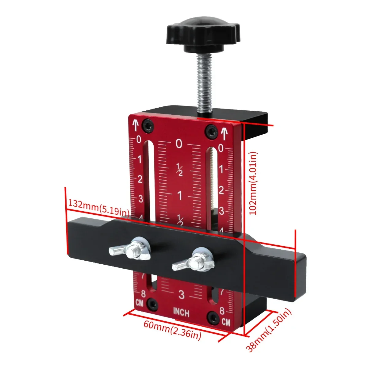Alumínio Cabinet Door Positioning Jig, Medição de Precisão, Perfuração Tool,Manual Tool Kit para Home Renovation, sem energia necessária