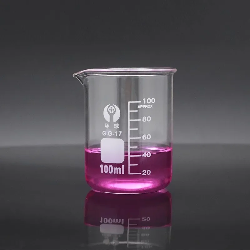 Set diversi Misurino in scala resistente al calore da laboratorio Bicchieri in vetro per chimica in vetro borosilicato
