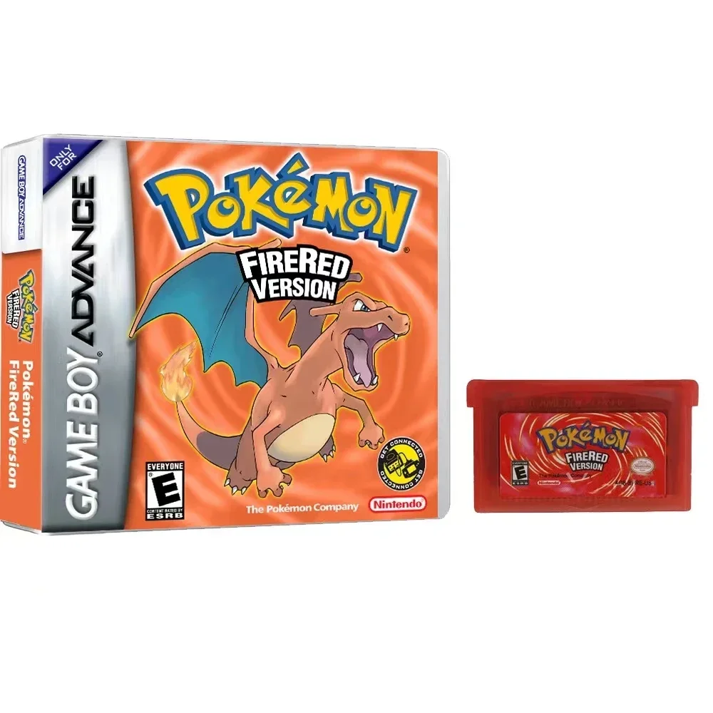 2024 Pokemon-serie Emerald FireRed Leafgreen Ruby Sapphire 5-versies GBA-spel in doos voor 32-bits videogamecartridge Geen handleiding
