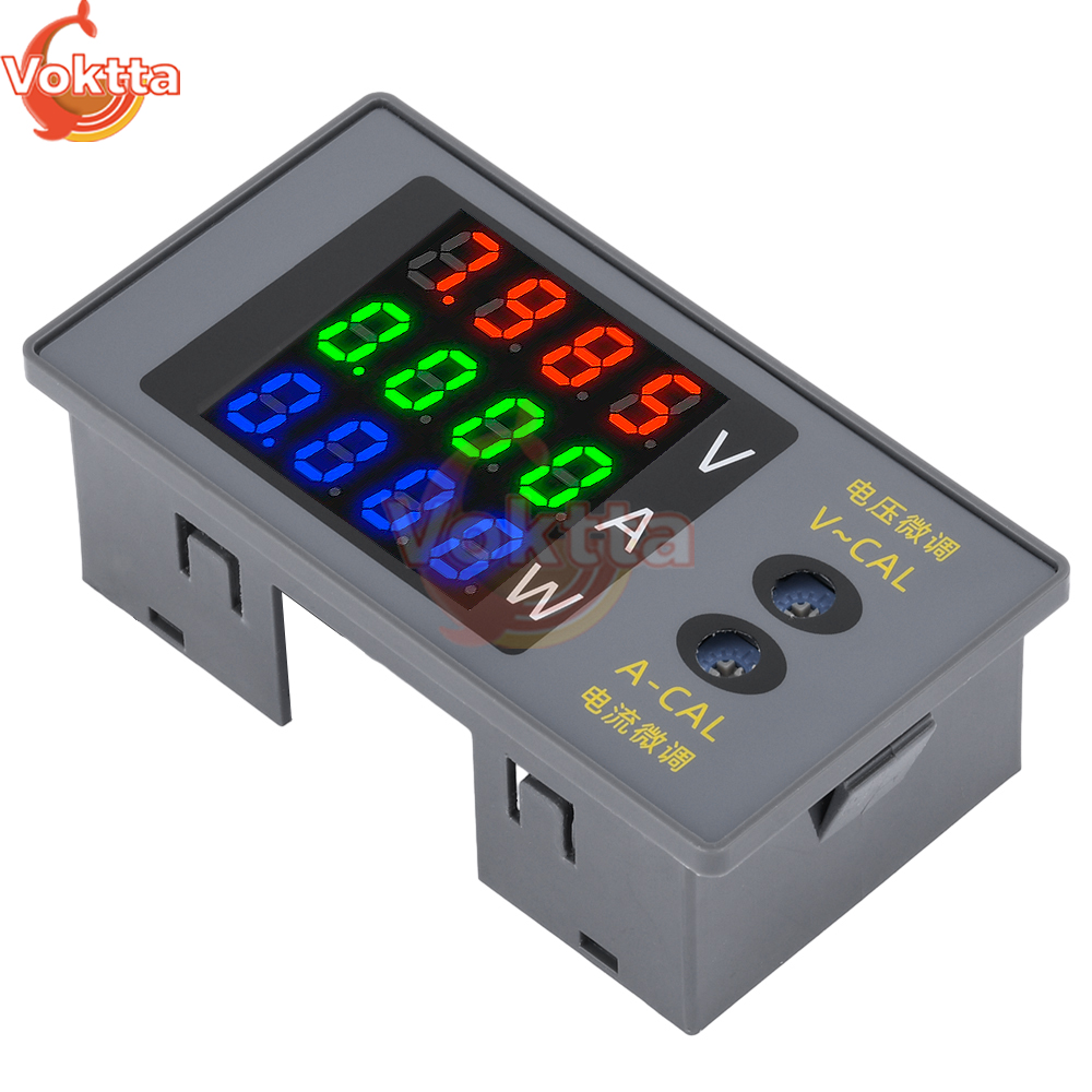 Voltímetro Digital DC730, amperímetro, vatímetro, medidor de corriente de voltaje de 4 dígitos, medidor de potencia, Detector de voltaje DC 0-100V 10A 1000W