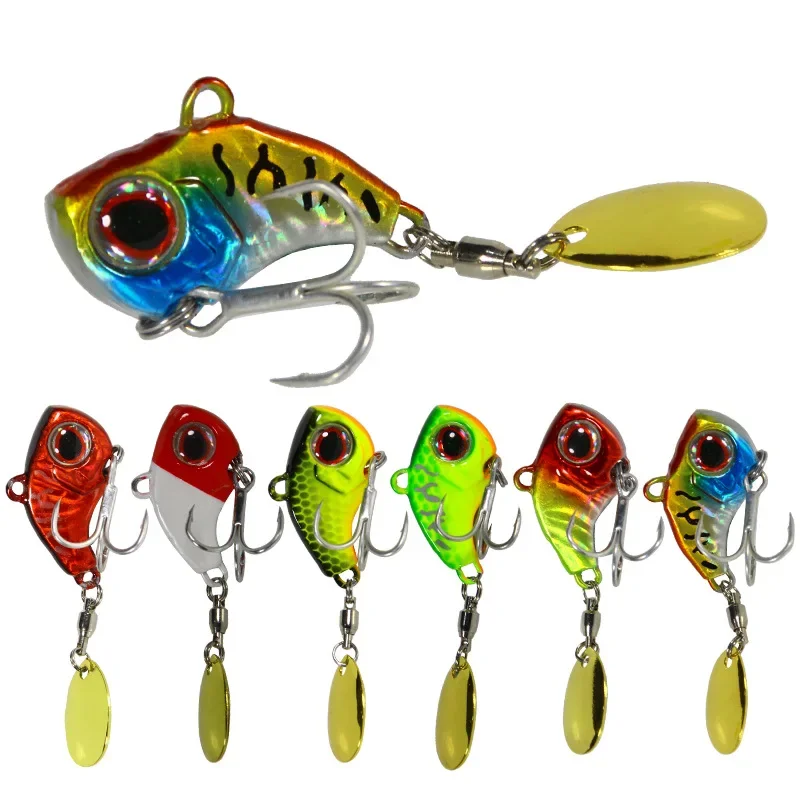 1 Uds. Señuelo de pesca Wobbler giratorio de Metal VIB 9g/13g/16g/22g cola de lentejuelas Spinner cebos hundidos cuchara aparejos de pesca Crankbait