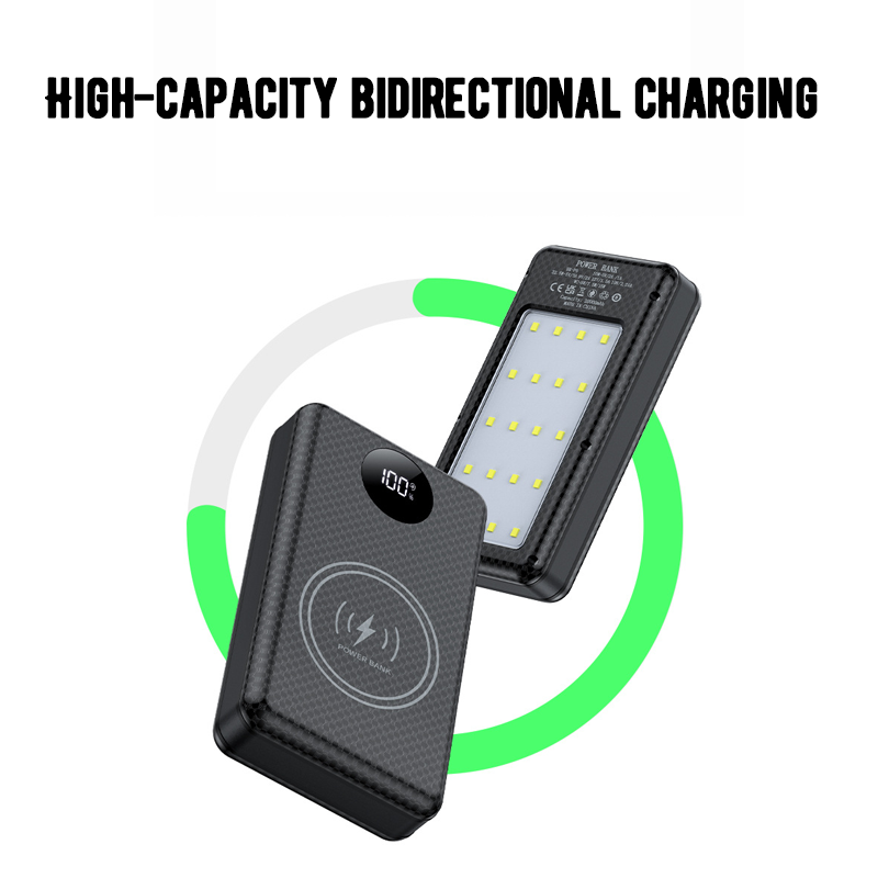 6*18650 Power Bank Battery Box Holder Dual USB Type C Charge Shell With Camping Lights for iPhone Huawei 18650 Battery Cases