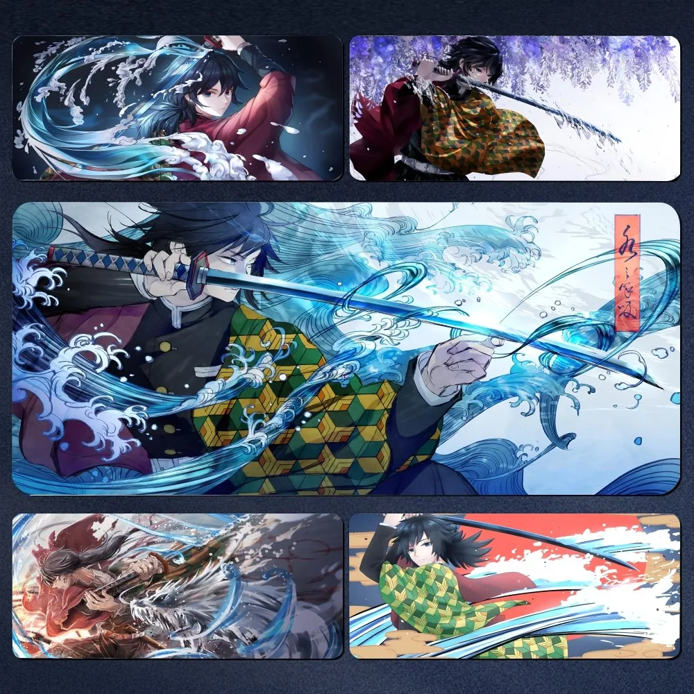 Alas Keyboard Anime d-demon Slayer Tomioka Giyuu dengan bantalan Aksesori gaming Prime bantalan Keyboard XXL