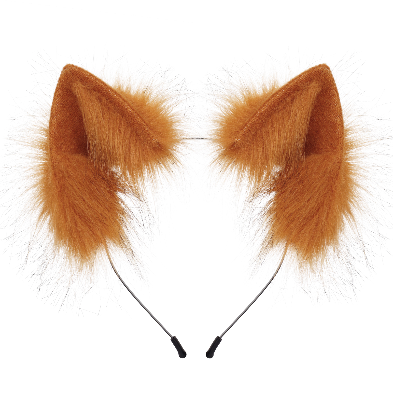 Diadema con orejas de animales de piel sintética hecha a mano, aro para el pelo con orejas de gato peludo y zorro, accesorio para disfraz para mascarada de Cosplay