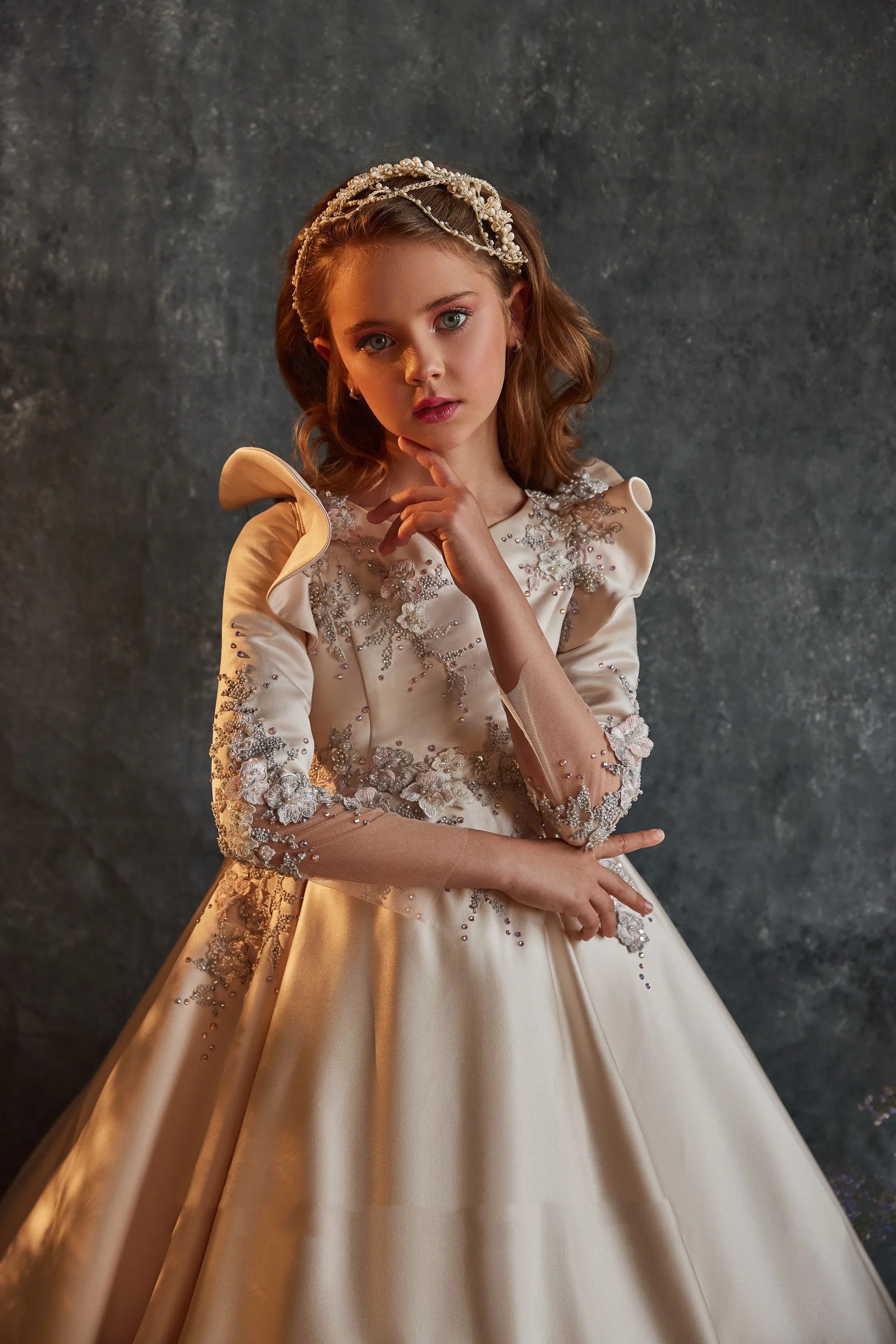 Robes de demoiselle d'honneur de mariage en dentelle mignonne, en Tulle dégradé personnalisé, robe de princesse sans manches pour petites filles, robes de fête d'anniversaire pour enfants