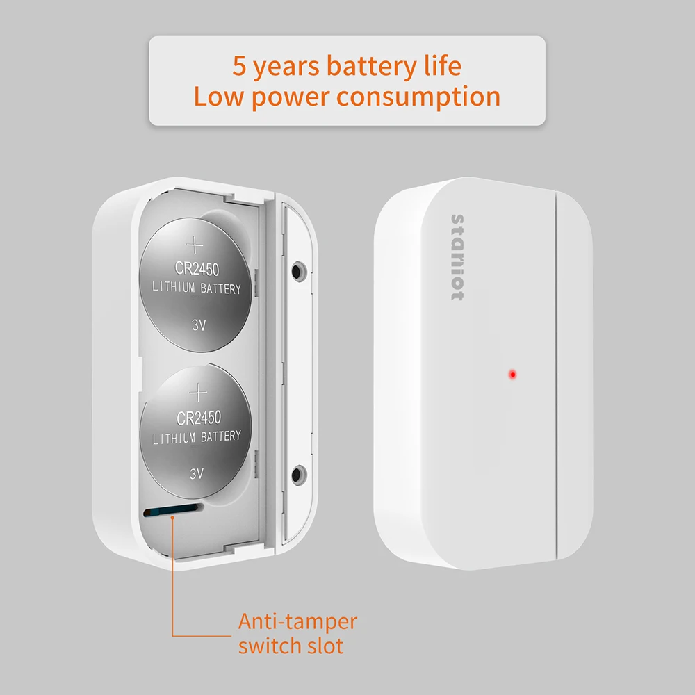 Staniot Tuya Door Sensor Smart Home Security Window Detector 5-Year Battery life Door Open Closed Magnetic Contact Sensor