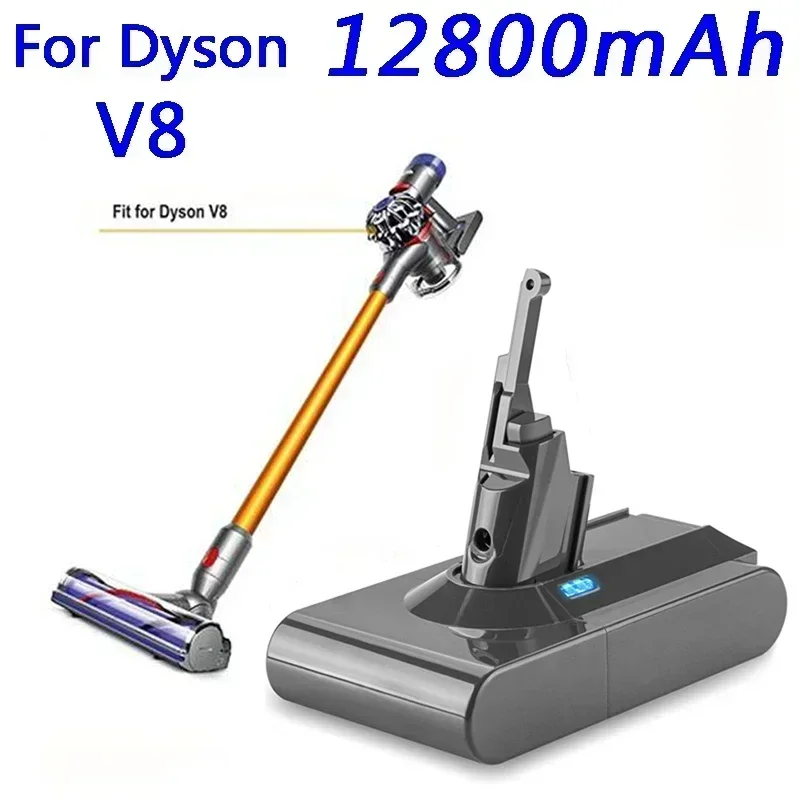 Per Dyson V8 12800mAh 21.6V Batteria Strumento Batteria di Alimentazione Serie V8, V8 Fluffy Li-Ion SV10 Aspirapolvere BATTERIA Ricaricabile L70