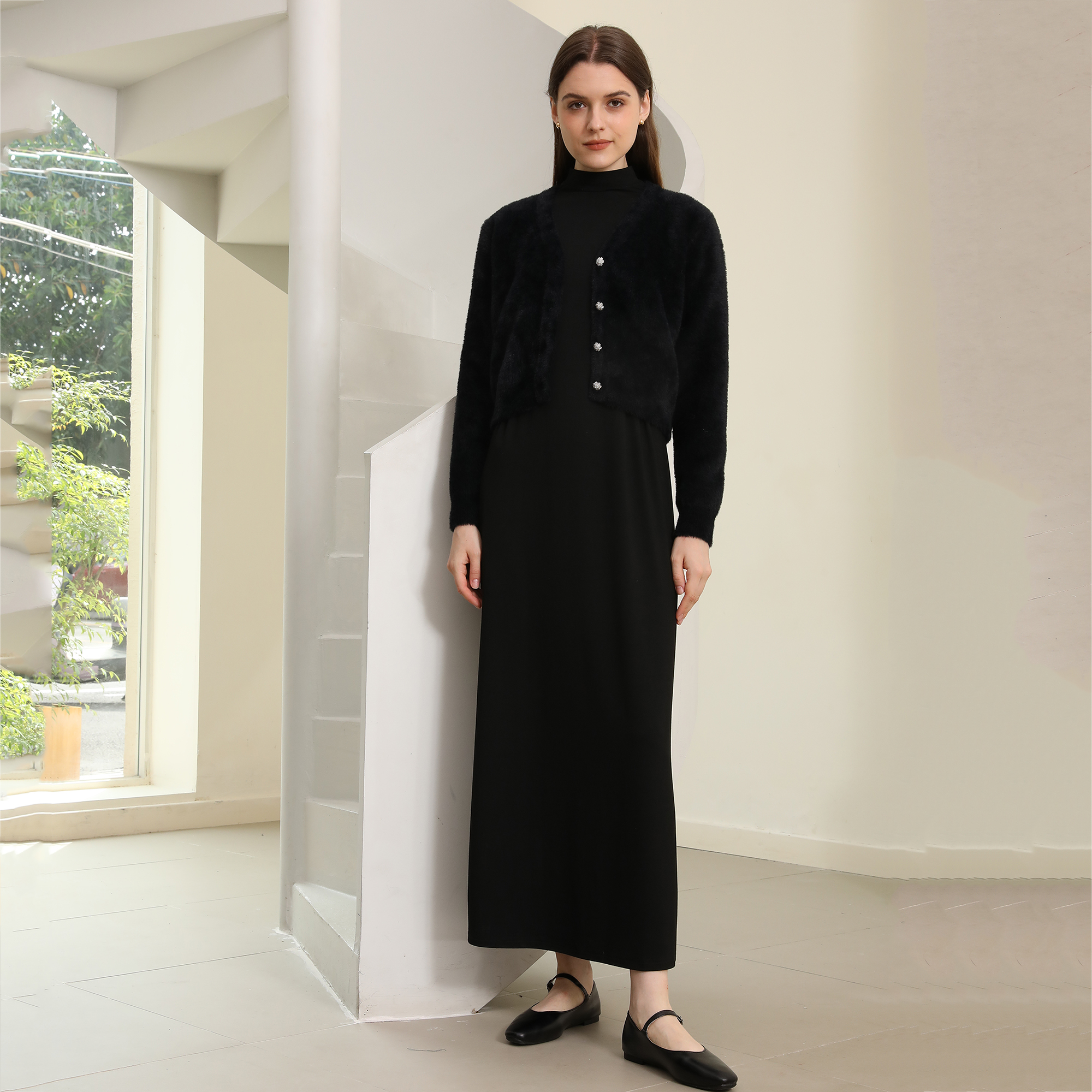 AP 新 2025 秋と冬の高品質女性モヘアカーディガンカスタマイズされたトップス 4 色