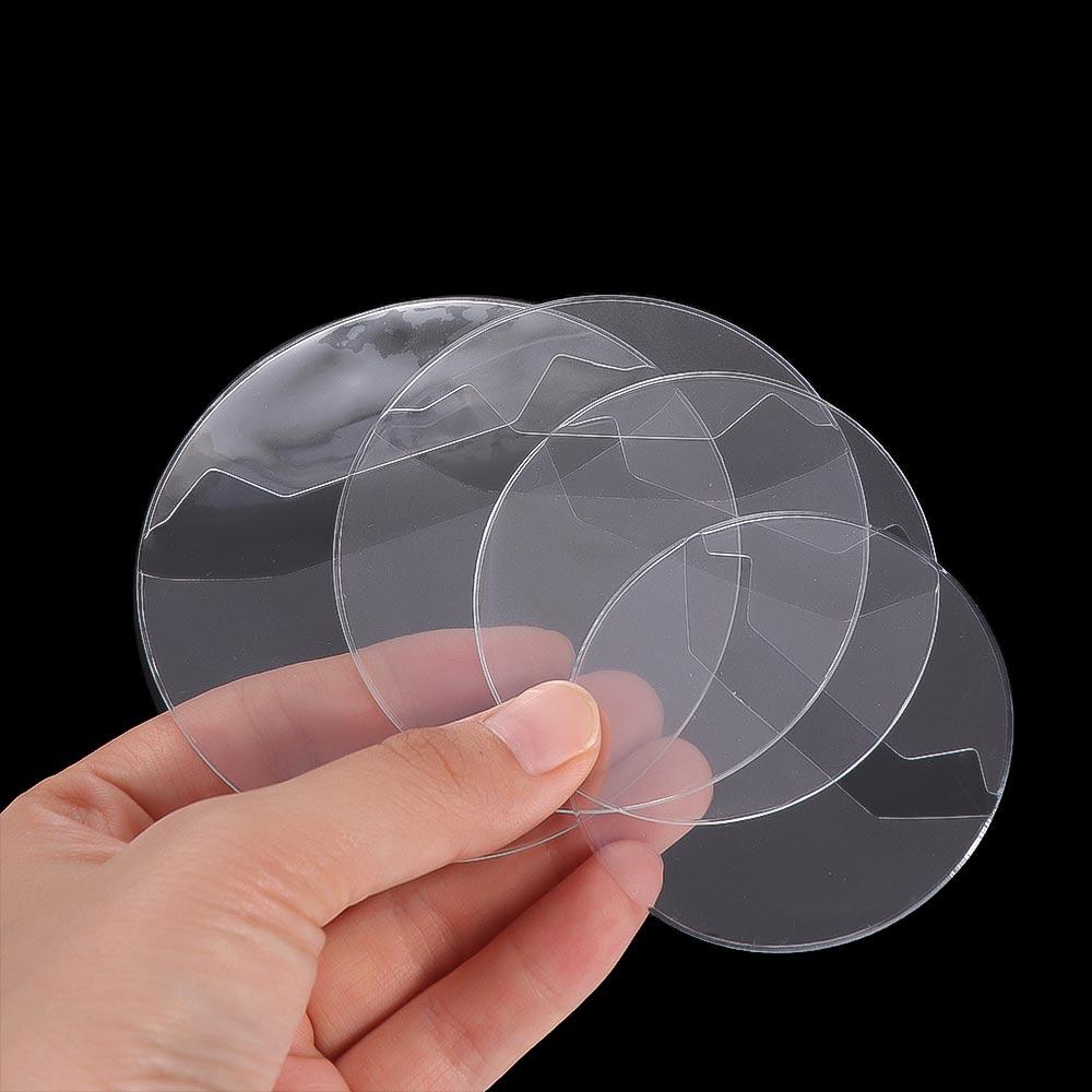 5Pcs Badge Protector Ita Bag Pin Case Transparent Protective Badge Display Sleeve Round Anime Badge Protective Sleeve