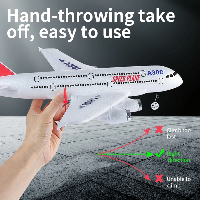 Hot Gyro เครื่องบิน Airbus A380 RC เครื่องบินโฟมของเล่น 2.4G เครื่องบินปีกคงที่ของเล่นกลางแจ้ง Drone Easy Fly ของขวัญเด็ก