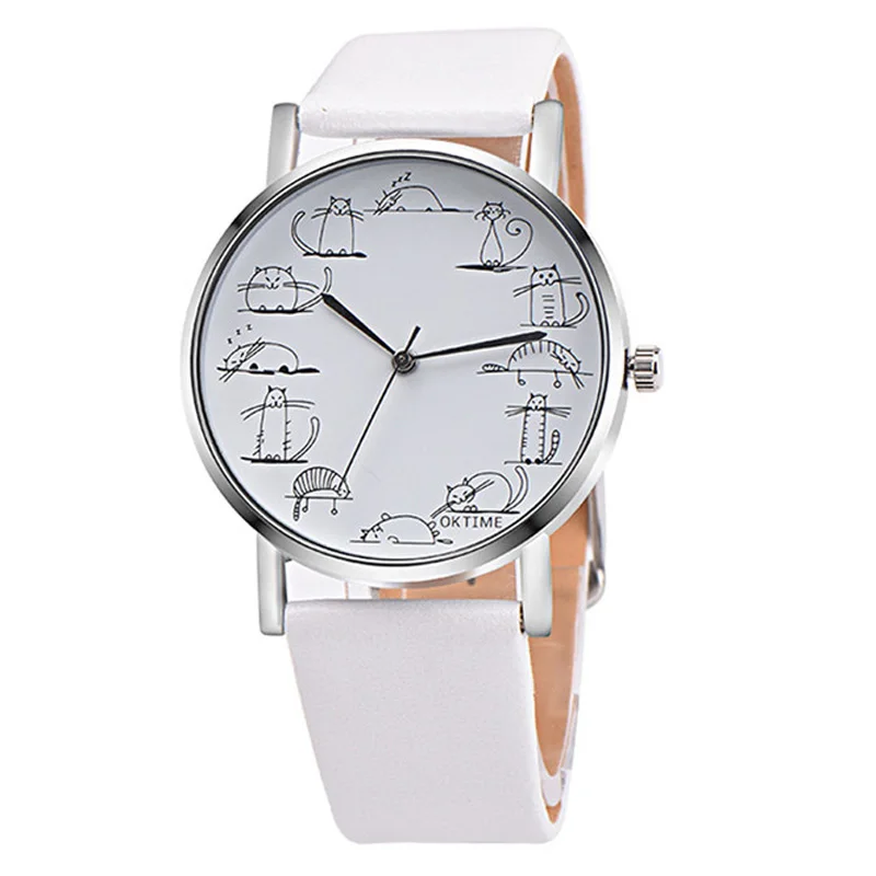 Relojes informales para mujer, relojes de gato, relojes de pulsera para mujer, precio barato de cuarzo, envío directo, 2022