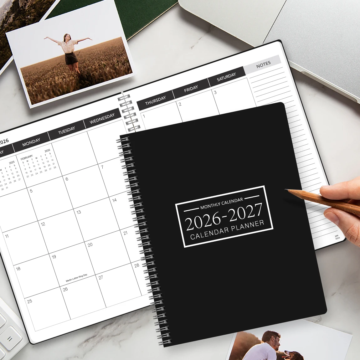 1Pc A4 2026-2027 Monthly Planner and Calendar Book 2 Year Monthly Planner from Jul 2025 - June. 2027, 24 Monthly, with 3 Stickers