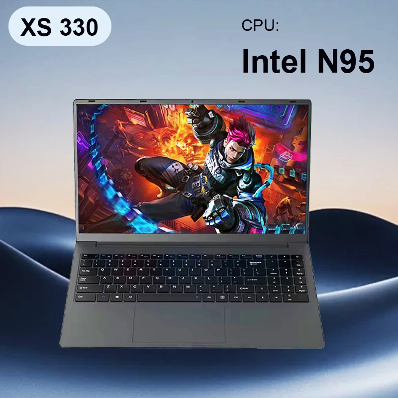 XS 330 Przenośny Laptop Intel N95 15,6 cala 60Hz Notebook 32GB RAM DDR4 2TB SSD Windows 11 Laptop do Pracy/Kształtowania/Druku Graficznego/Gier