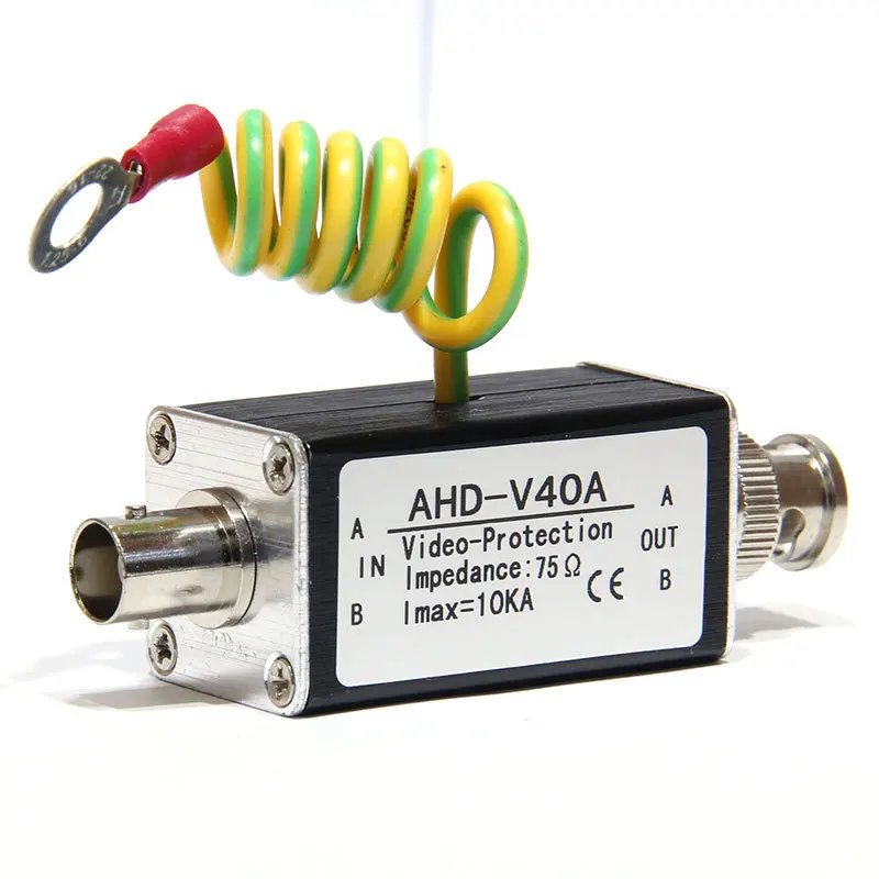 AHD-V40A Einkanal-Videosignal-Blitzableiter-Ableiter-Koaxial-Überspannung schutz Mehrstufiger Nanosekunden-Schutz