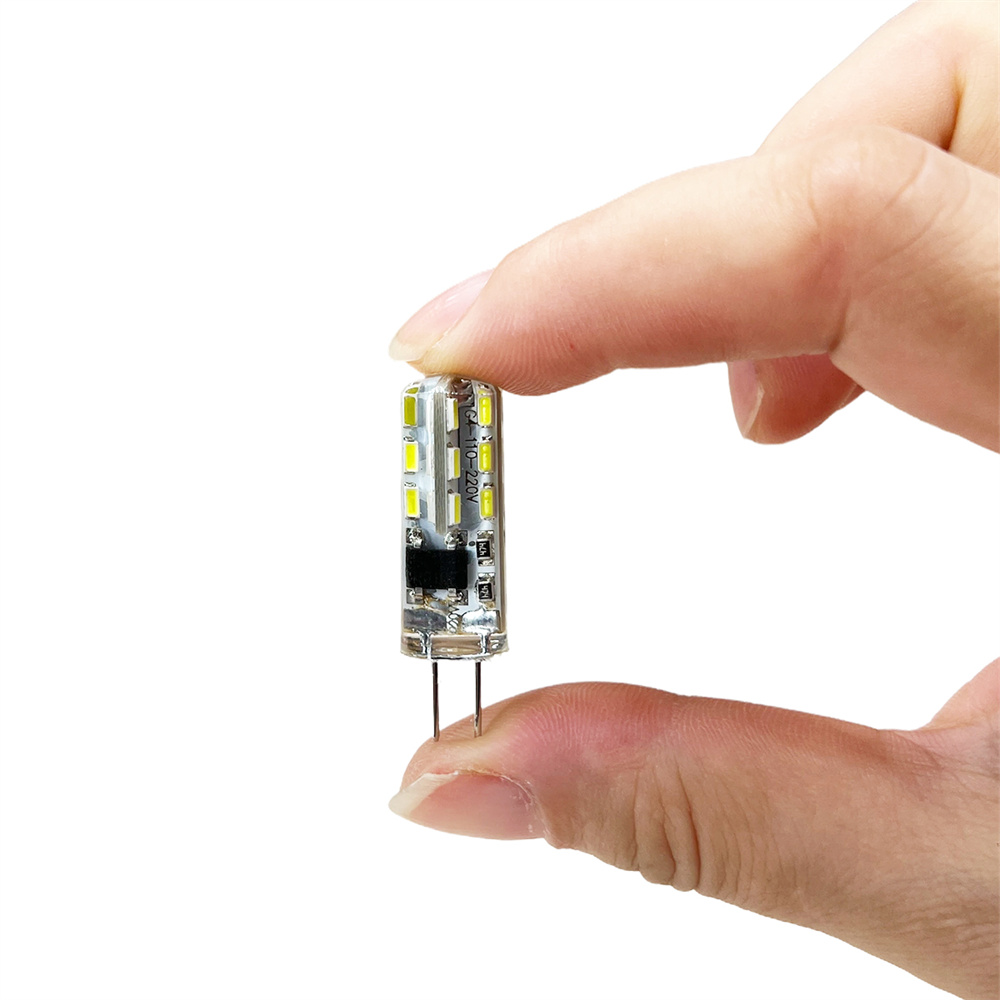 10Pcs G4 Led-lampe 2W 24led 12V AC220V 3014SMD Saving Mini Silikon Lampe 360 Strahl Winkel ersetzen Halogen Licht Scheinwerfer Kronleuchter