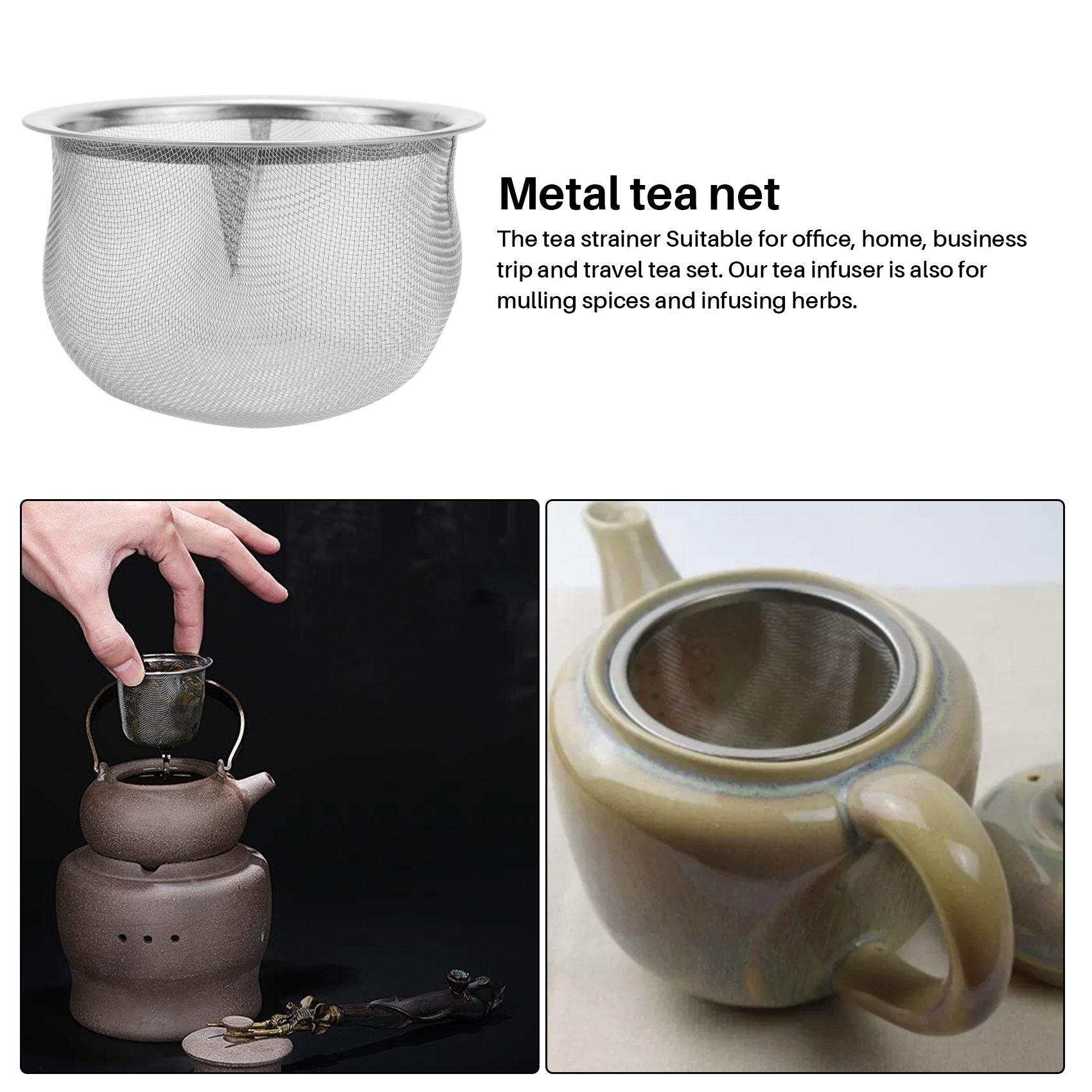 โลหะในครัวเรือนใบชากรองกรองกาน้ําชาเส้นผ่านศูนย์กลาง 70 มม