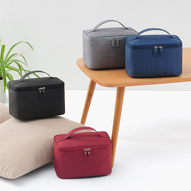 1pc Business Trip Men's Toiletry Bag Double Layer Large Capacity Cosmetic Bag Oxford Cloth Storage Bag Portable Handbag