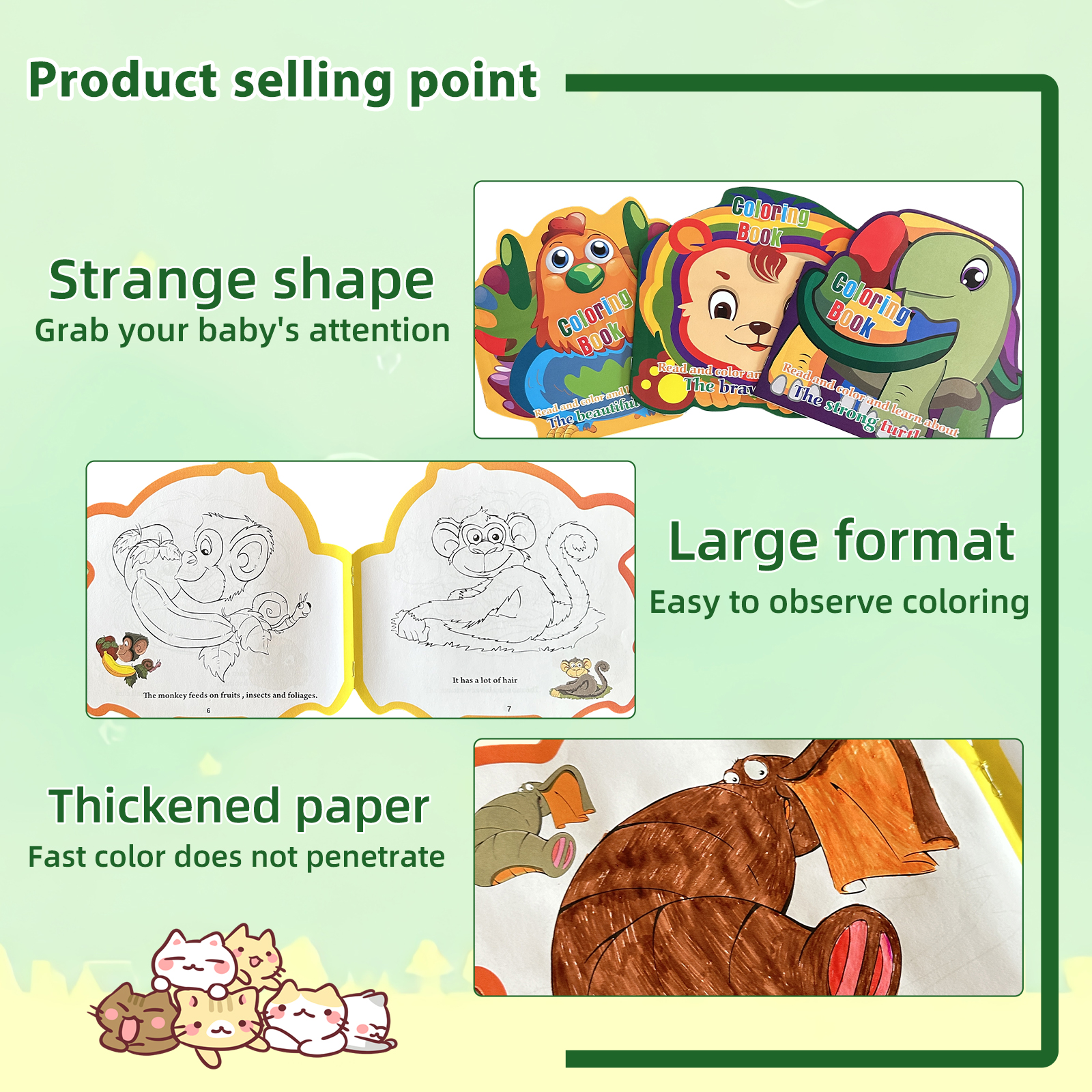 Kleurboek voor kinderen 3-6 jaar Leuke dierenvormen bevorderen creativiteit en verbeelding Schilderen Educatieve geschenken