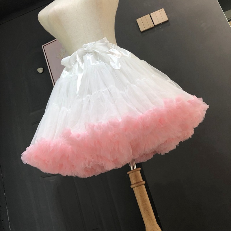 Donne Stile Fiore Lolita Sottogonne Tutu Puffy Cancan Gonna Sotto Crinolina Trambusto Interno Cosplay Per Abiti Da Sposa Gonna