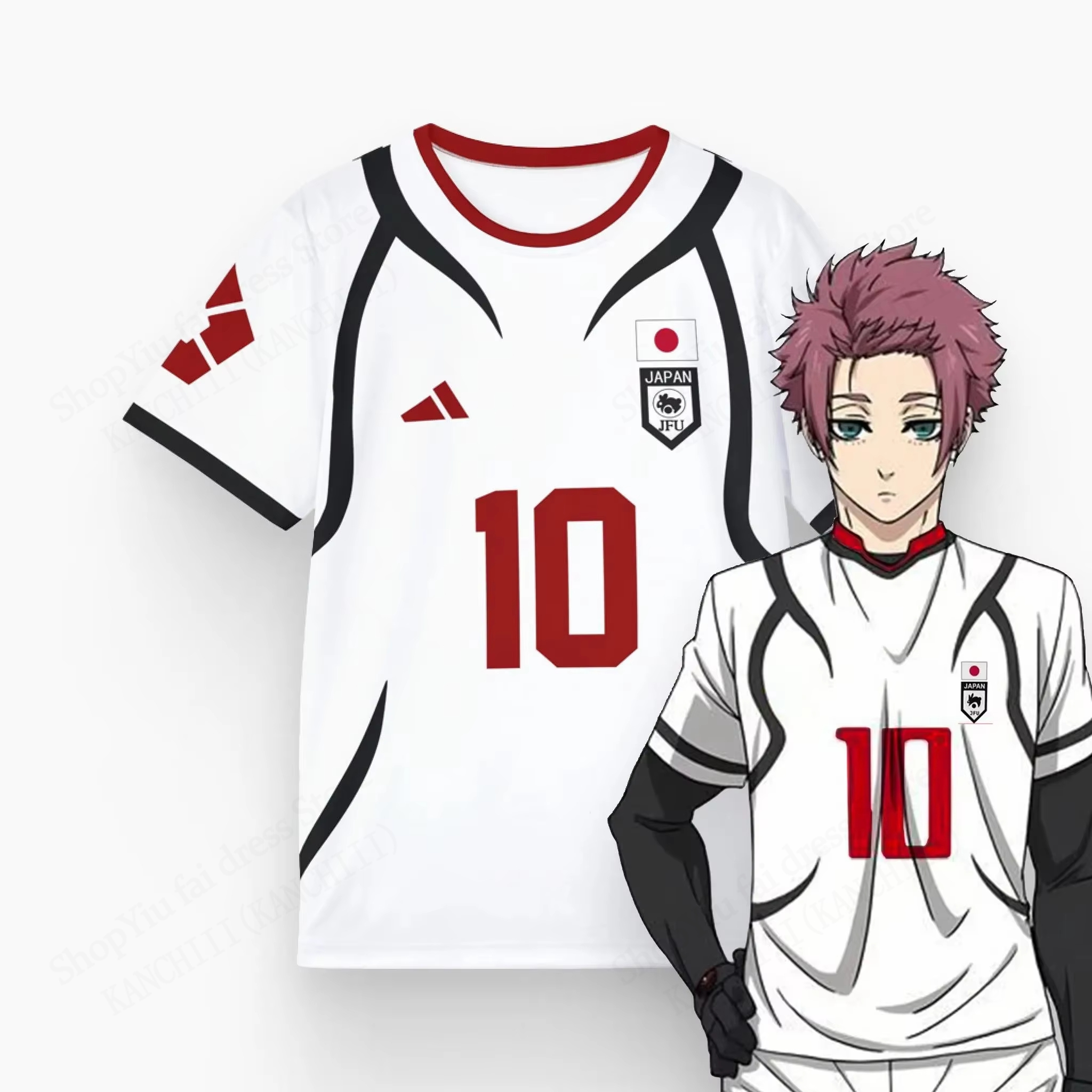 Camiseta de Anime para hombre Blue Lock Sae Itoshi, camiseta con estampado 3d de juego de rol, camiseta de manga corta de gran tamaño a la moda para hombre y mujer, transpirable