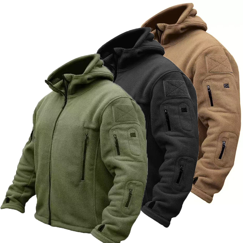 Homens inverno outono polar velo tático militar combate jaquetas de carga trekking caminhadas acampamento escalada com capuz casaco esportivo