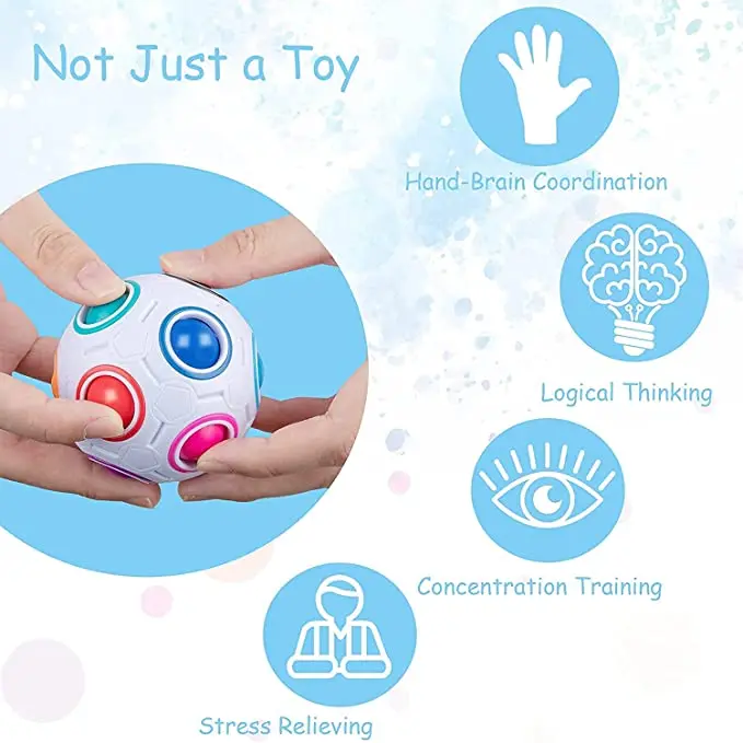 Magic Rainbow ปริศนาความเร็ว Cube Ball สนุกความเครียด Reliever สมอง Teaser การจับคู่สี 3D ปริศนาของเล่นเด็กวัยรุ่นผู้ใหญ่