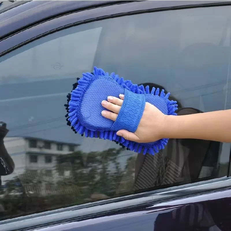 Esponja de microfibra para lavadora de coche, cepillos para el cuidado del coche, toalla de lavado, guantes para automóvil, accesorios de estilismo, 1 Uds.