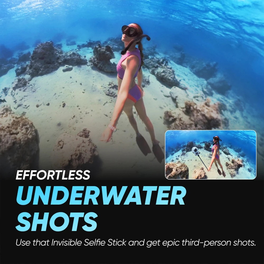 Dive Case for Insta360 X4 Waterproof Housing Cover for Insta360 X4 Invisible Diving Case Underwater 50M Dive Shell Accessories