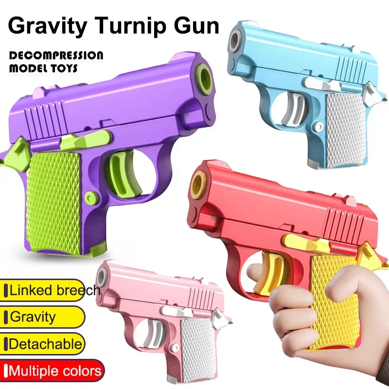 Mini impressão por gravidade 1911 armas de brinquedo das crianças modelo brinquedo fidget para crianças adultos alívio do estresse brinquedo crianças presente de descompressão