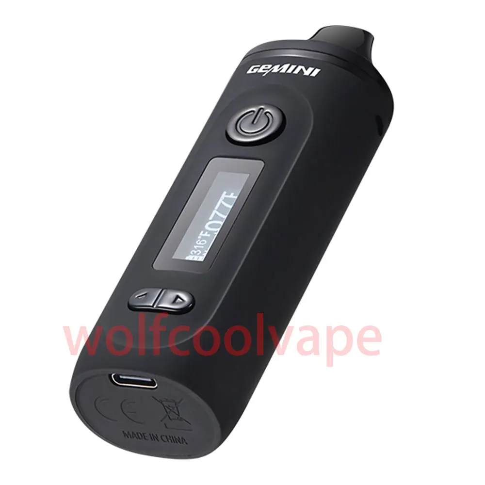 Dry Herb Vaporizer Gemini Herbal Starter Kit Batterietemperaturregelung OLED-Bildschirm 2200 mAh E-Zigaretten Vape Pen Kits