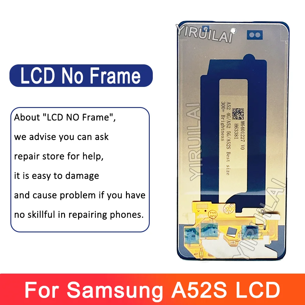 6.5 "LCDสําหรับSamsung A52S 5Gเปลี่ยนหน้าจอ,สําหรับSamsung A52s A528 A528N SM-A528BจอแสดงผลLCD Touch Screen Digitizer