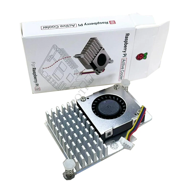 Raspberry Pi 5 Active Cooler официальный вентилятор, радиатор с регулируемой скоростью, охлаждающий вентилятор, радиатор металлический радиатор