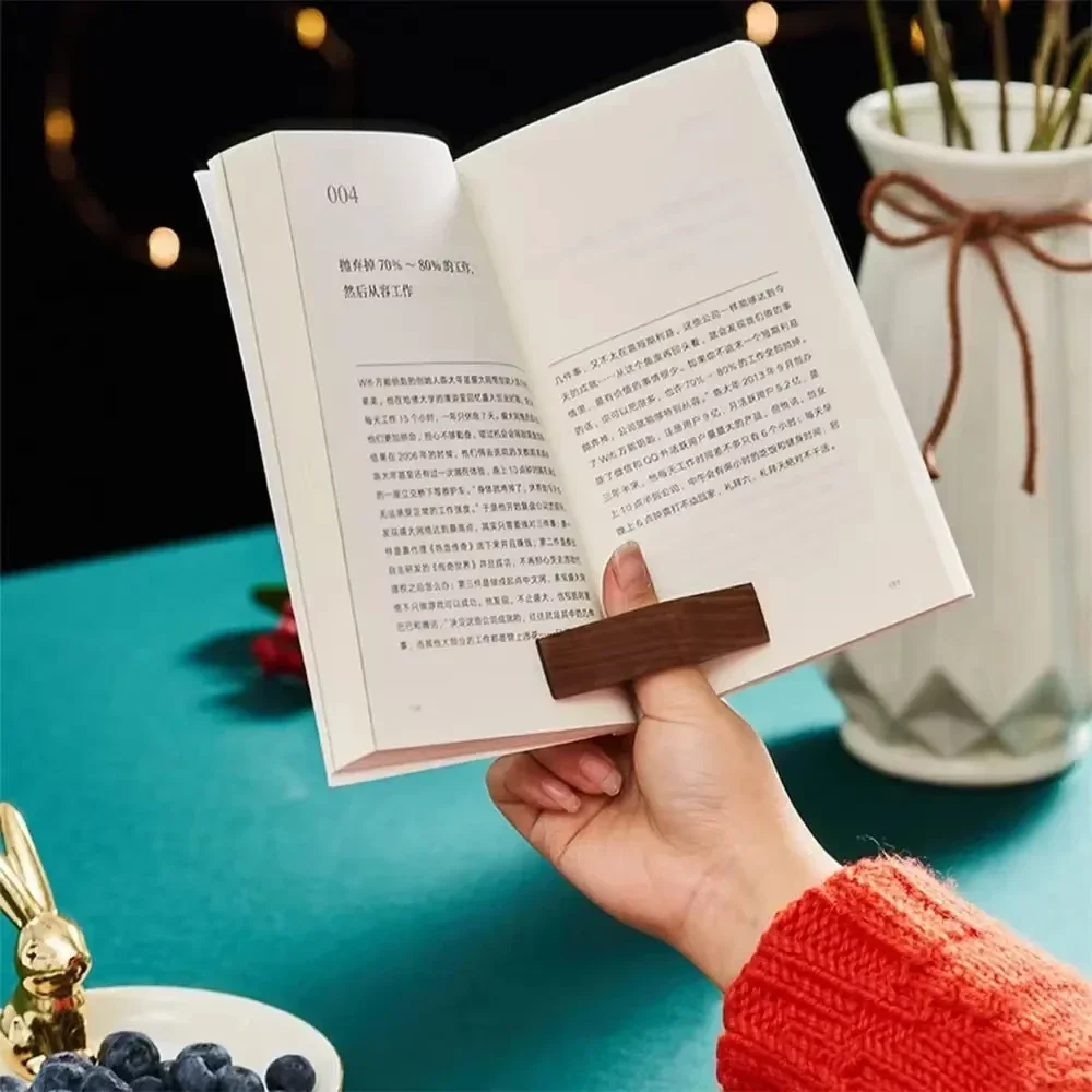 Marque-page de pouce en bois, une main, Support de livre de pouce, Support de Page de livre pour les amateurs de livres de bureau, outils d'aide à la lecture rapide à faire soi-même