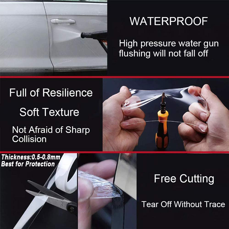 Adesivi per auto Protezione per davanzale della porta Adesivo universale per bordo della portiera dell'auto Pellicola protettiva antigraffio per paraurti per auto Accessori per lo styling dell'auto